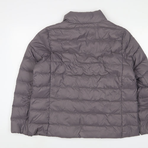 Marks and Spencer Womens Grey Puffer Jacket Jacket Size 20 Zip - Zip Pockets