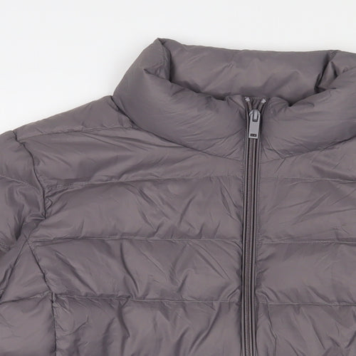 Marks and Spencer Womens Grey Puffer Jacket Jacket Size 20 Zip - Zip Pockets