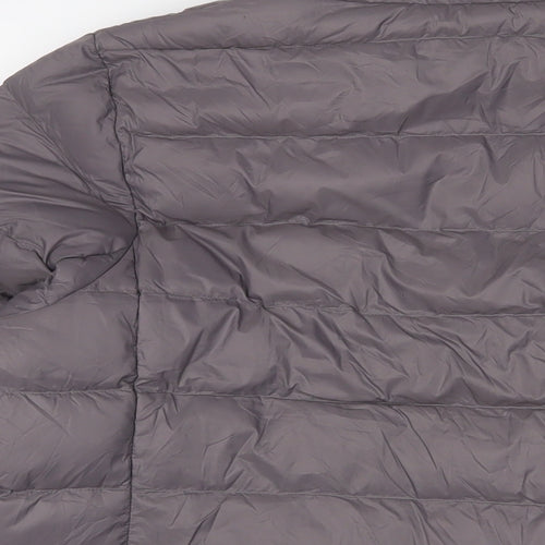 Marks and Spencer Womens Grey Puffer Jacket Jacket Size 20 Zip - Zip Pockets