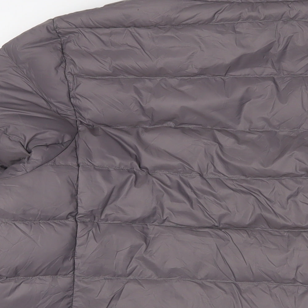 Marks and Spencer Womens Grey Puffer Jacket Jacket Size 20 Zip - Zip Pockets