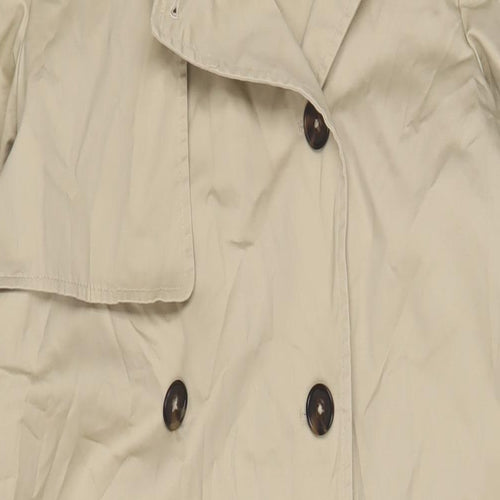 Marks and Spencer Womens Beige Overcoat Coat Size 12 Button