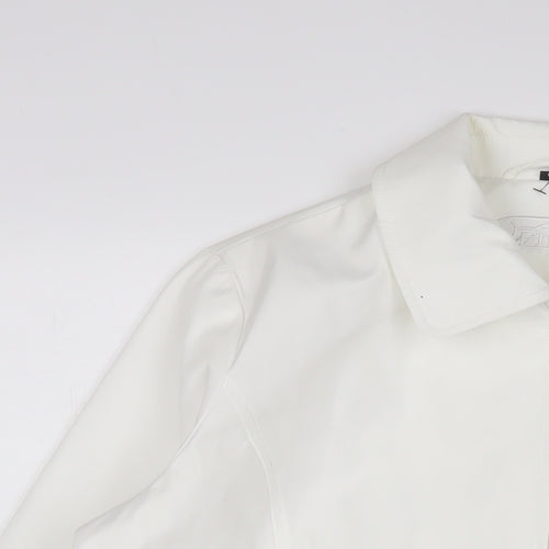 Finesse Womens White Jacket Size 14 Zip