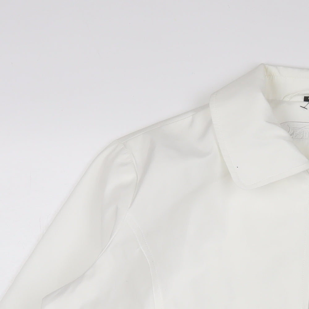 Finesse Womens White Jacket Size 14 Zip