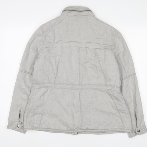 NEXT Womens Grey Jacket Size 16 Zip