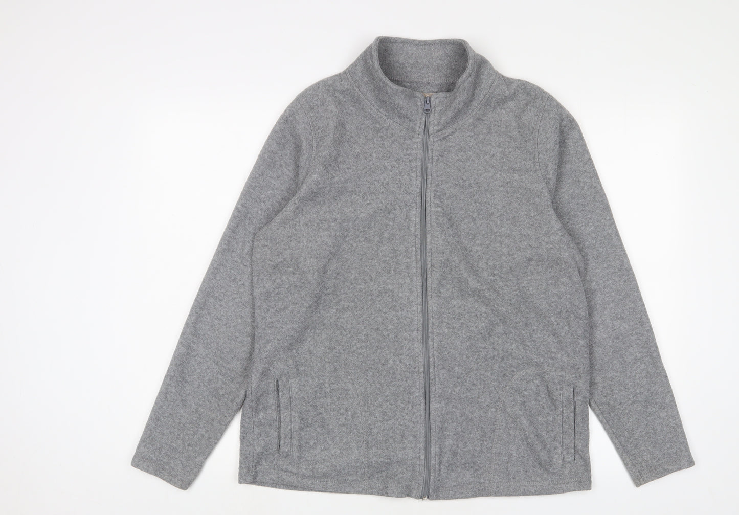 Anthology Womens Grey Jacket Size 16 Zip
