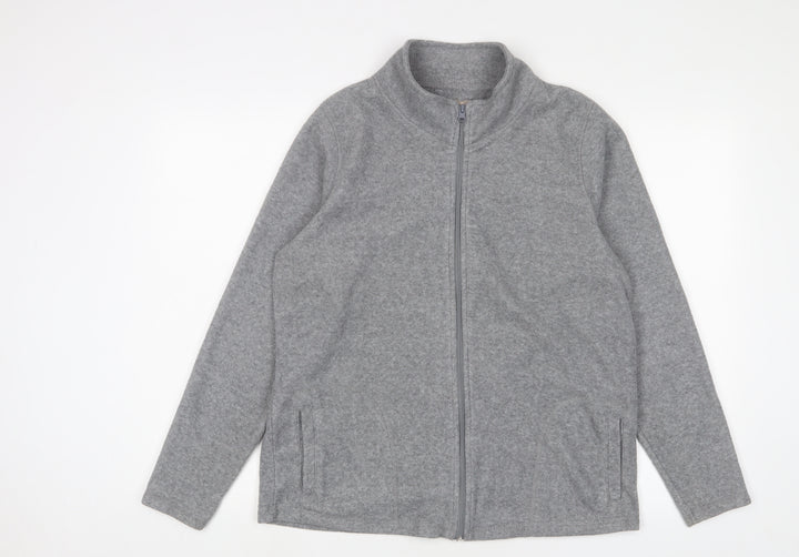 Anthology Womens Grey Jacket Size 16 Zip