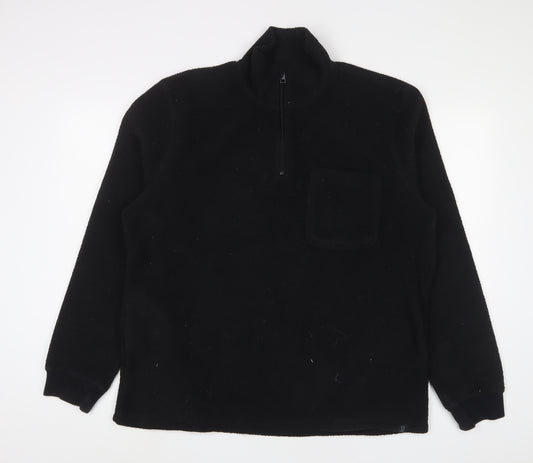 NEXT Mens Black Polyester Pullover Sweatshirt Size XL - Pockets