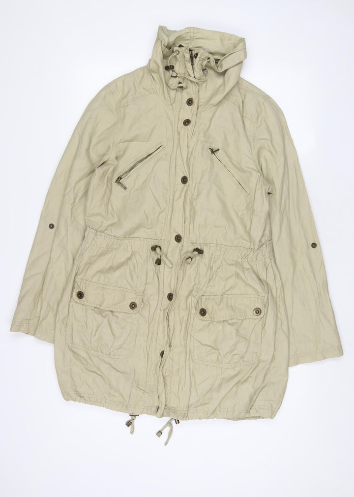 Debenhams Womens Beige Jacket Size 12 Zip