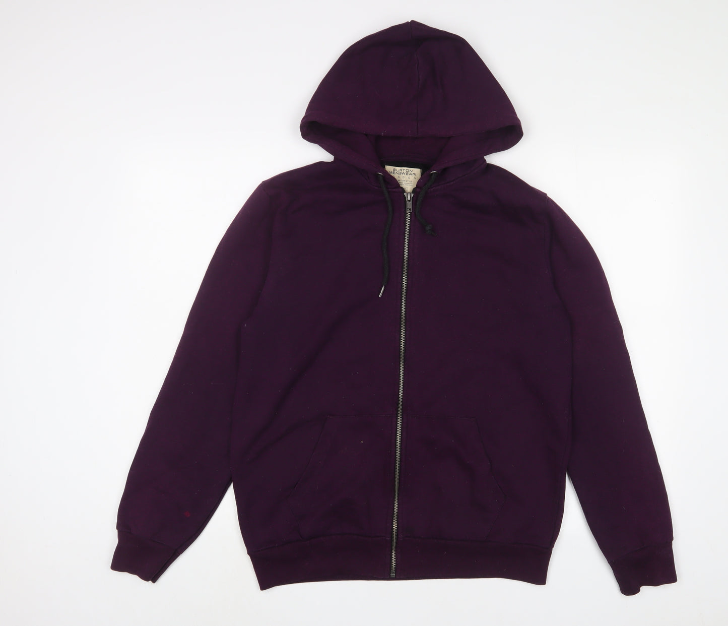 Burton Mens Purple Cotton Full Zip Hoodie Size M