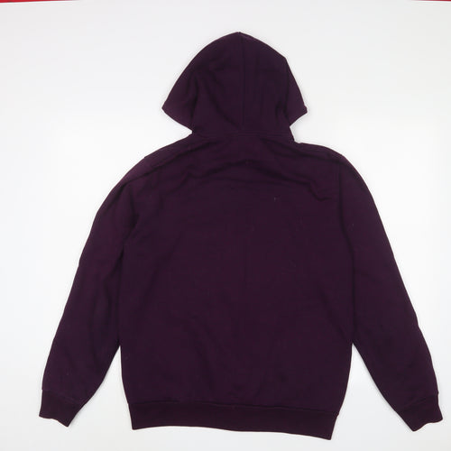 Burton Mens Purple Cotton Full Zip Hoodie Size M