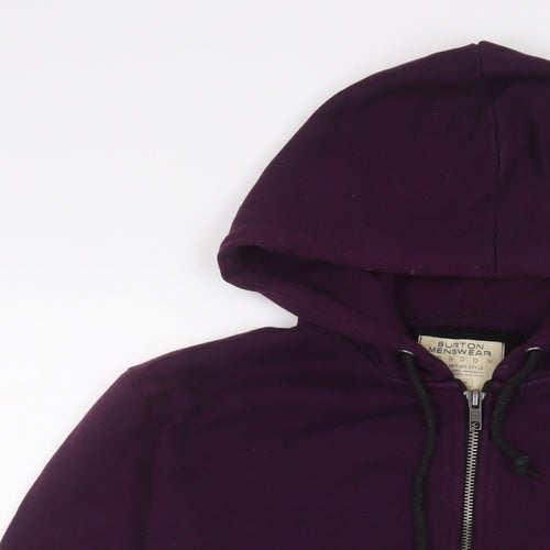 Burton Mens Purple Cotton Full Zip Hoodie Size M