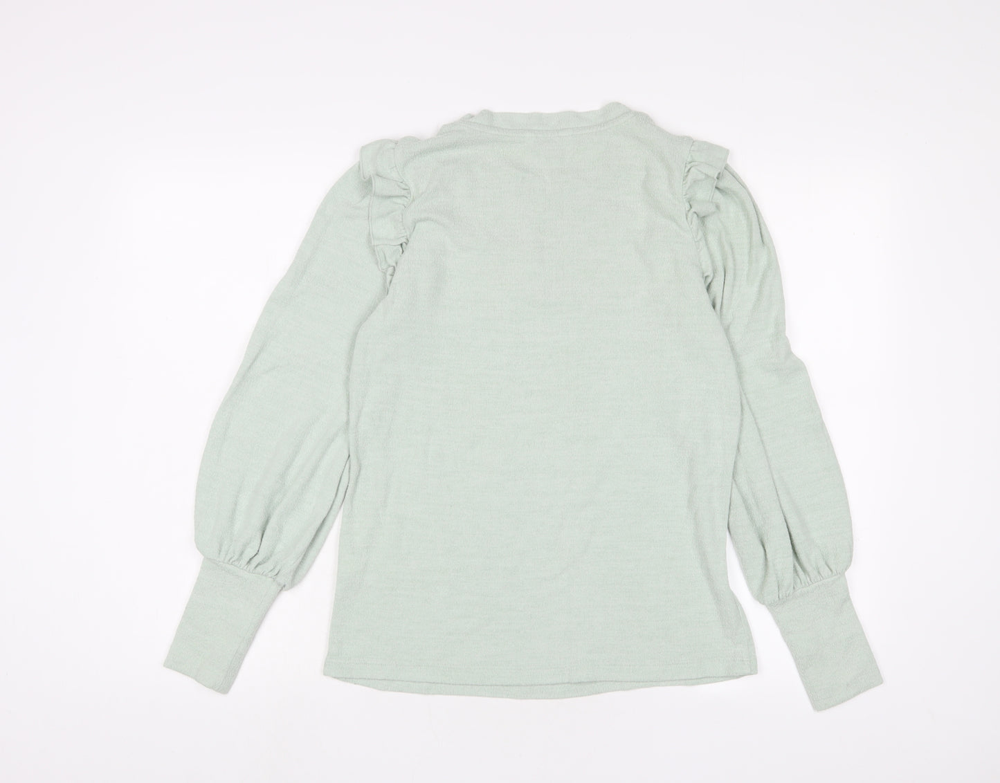 NEXT Womens Green Viscose Basic T-Shirt Size 10 Crew Neck
