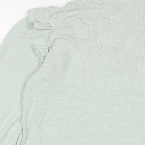 NEXT Womens Green Viscose Basic T-Shirt Size 10 Crew Neck