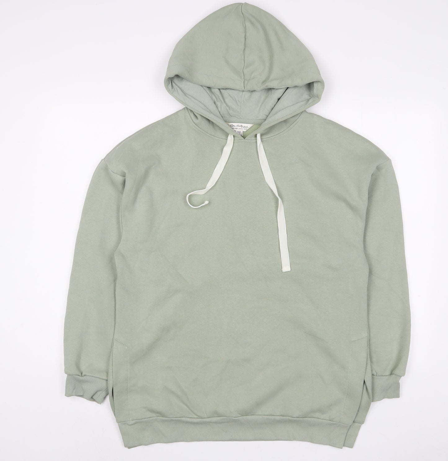 Miss Selfridge Womens Green Cotton Pullover Hoodie Size S Pullover