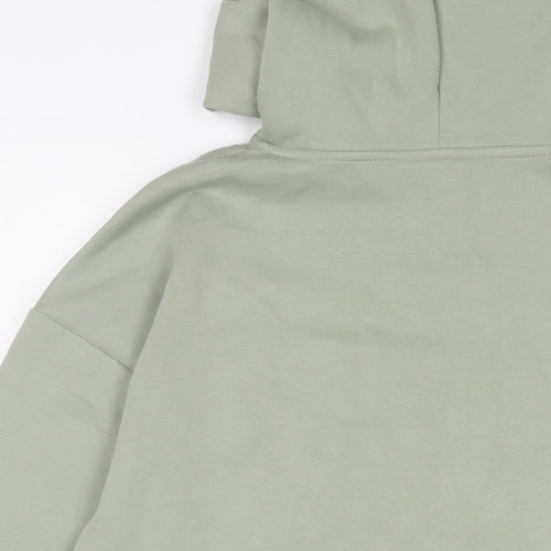 Miss Selfridge Womens Green Cotton Pullover Hoodie Size S Pullover
