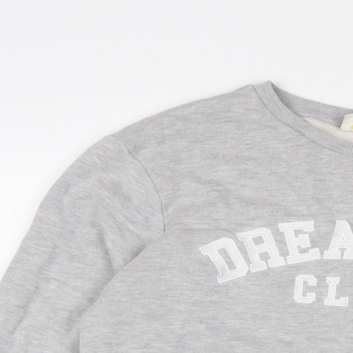 Dreamers Club Womens Grey Cotton Pullover Sweatshirt Size M Pullover - Embroidered