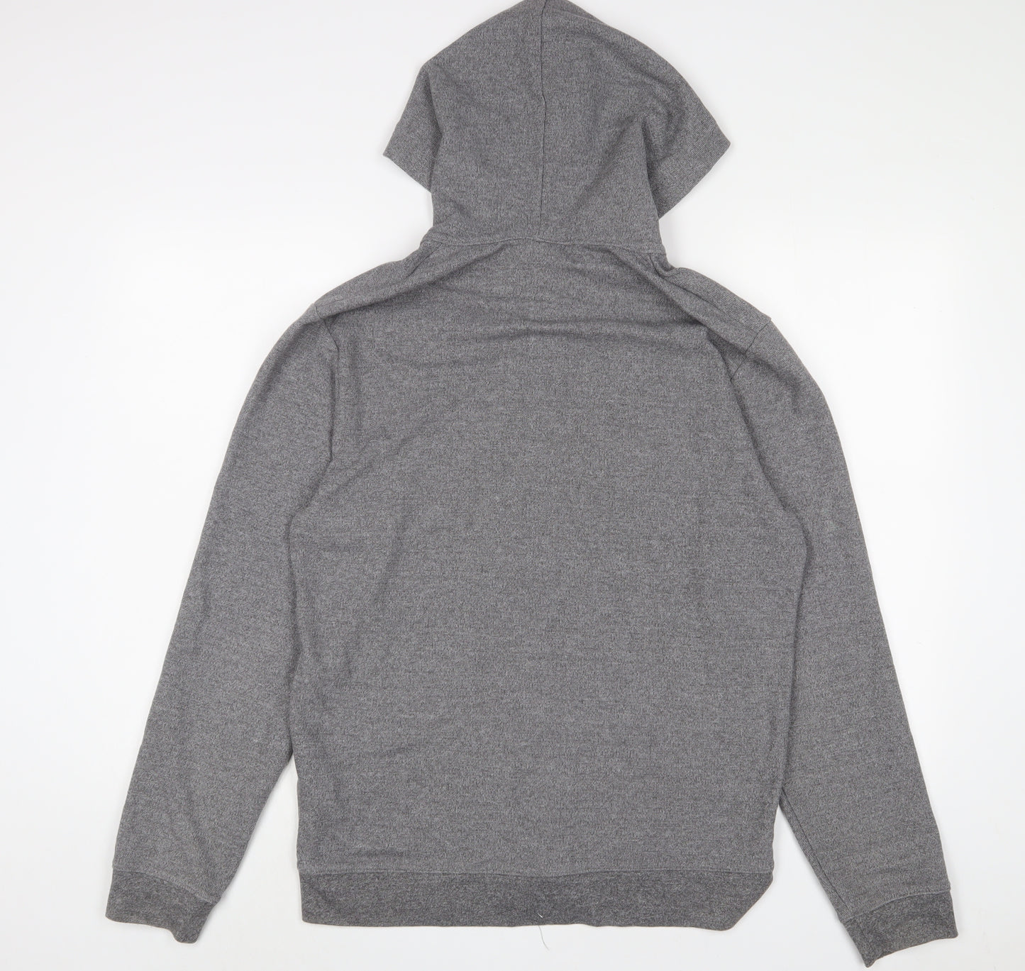 Zara Mens Grey Cotton Full Zip Hoodie Size L