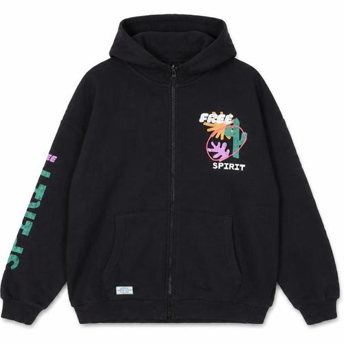 Marks and Spencer Boys Black Cotton Full Zip Hoodie Size 13-14 Years Zip - Free Spirit