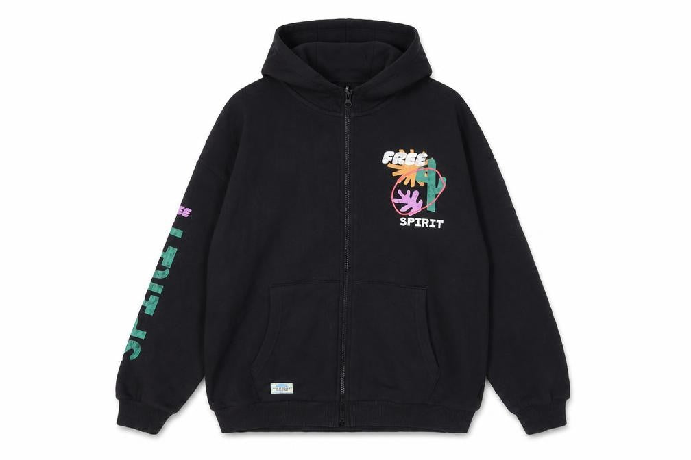 Marks and Spencer Boys Black Cotton Full Zip Hoodie Size 13-14 Years Zip - Free Spirit
