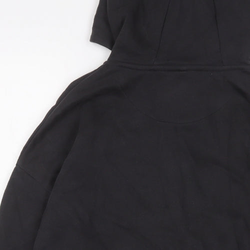 Marks and Spencer Boys Black Cotton Full Zip Hoodie Size 13-14 Years Zip - Free Spirit