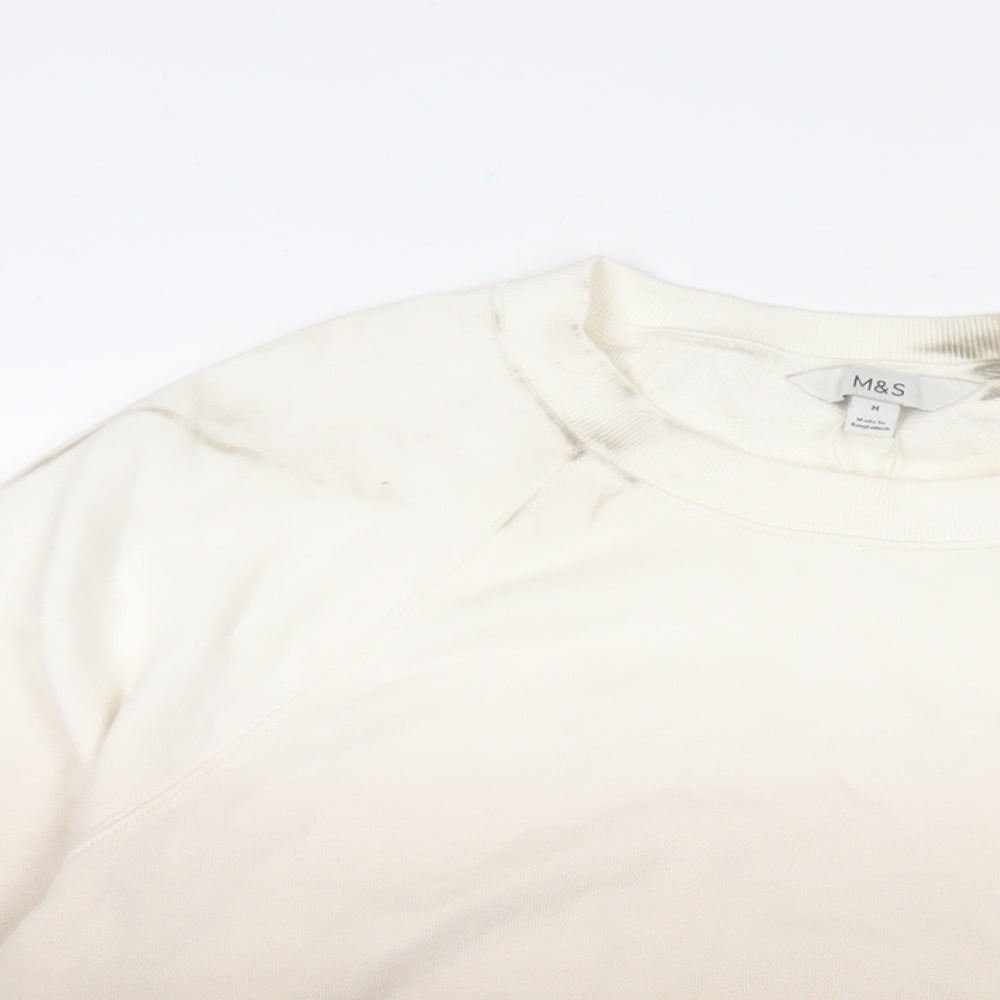 Marks and Spencer Womens Brown Cotton Pullover Sweatshirt Size M Pullover