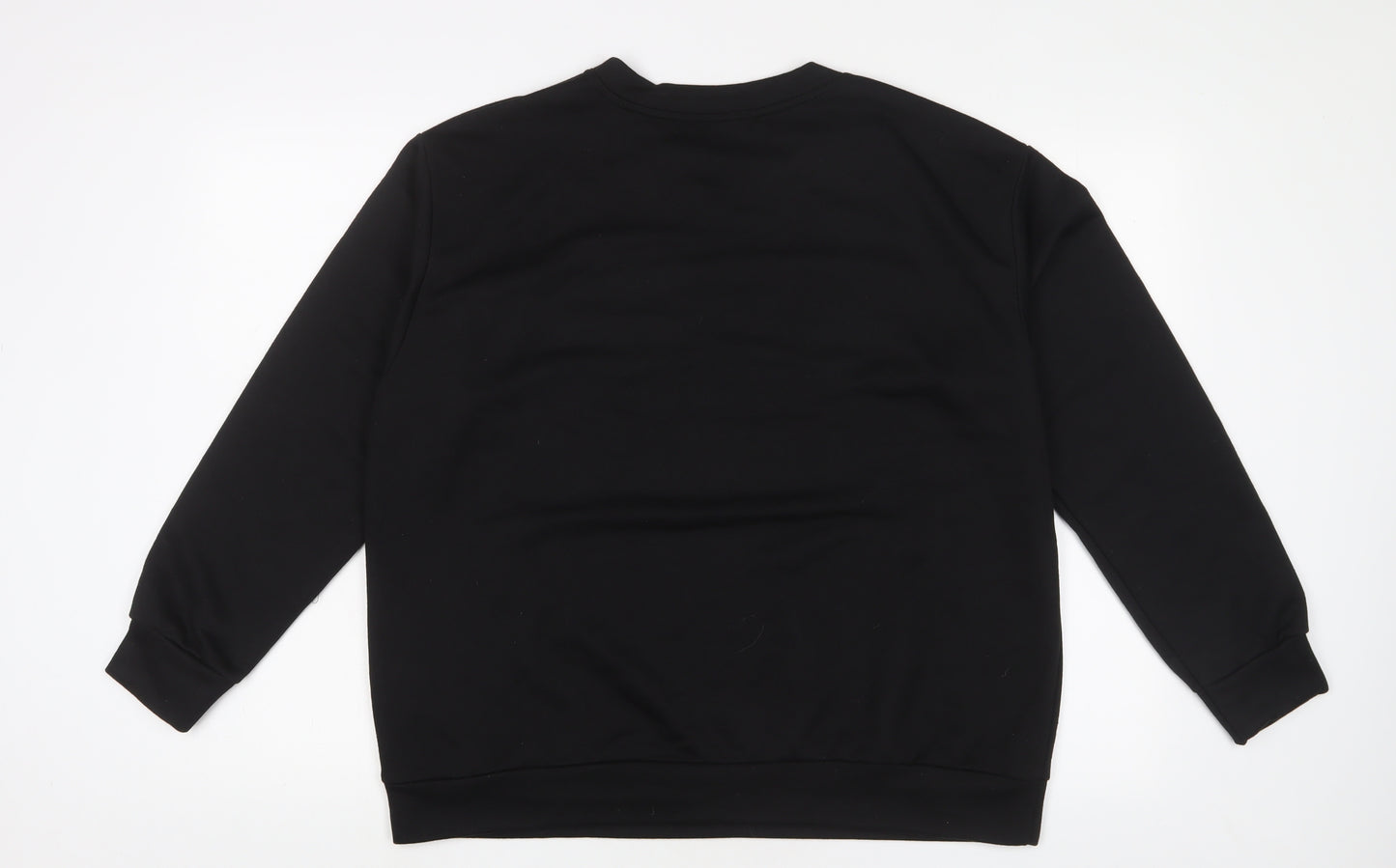 Studio Womens Black Polyester Pullover Sweatshirt Size 14 Pullover