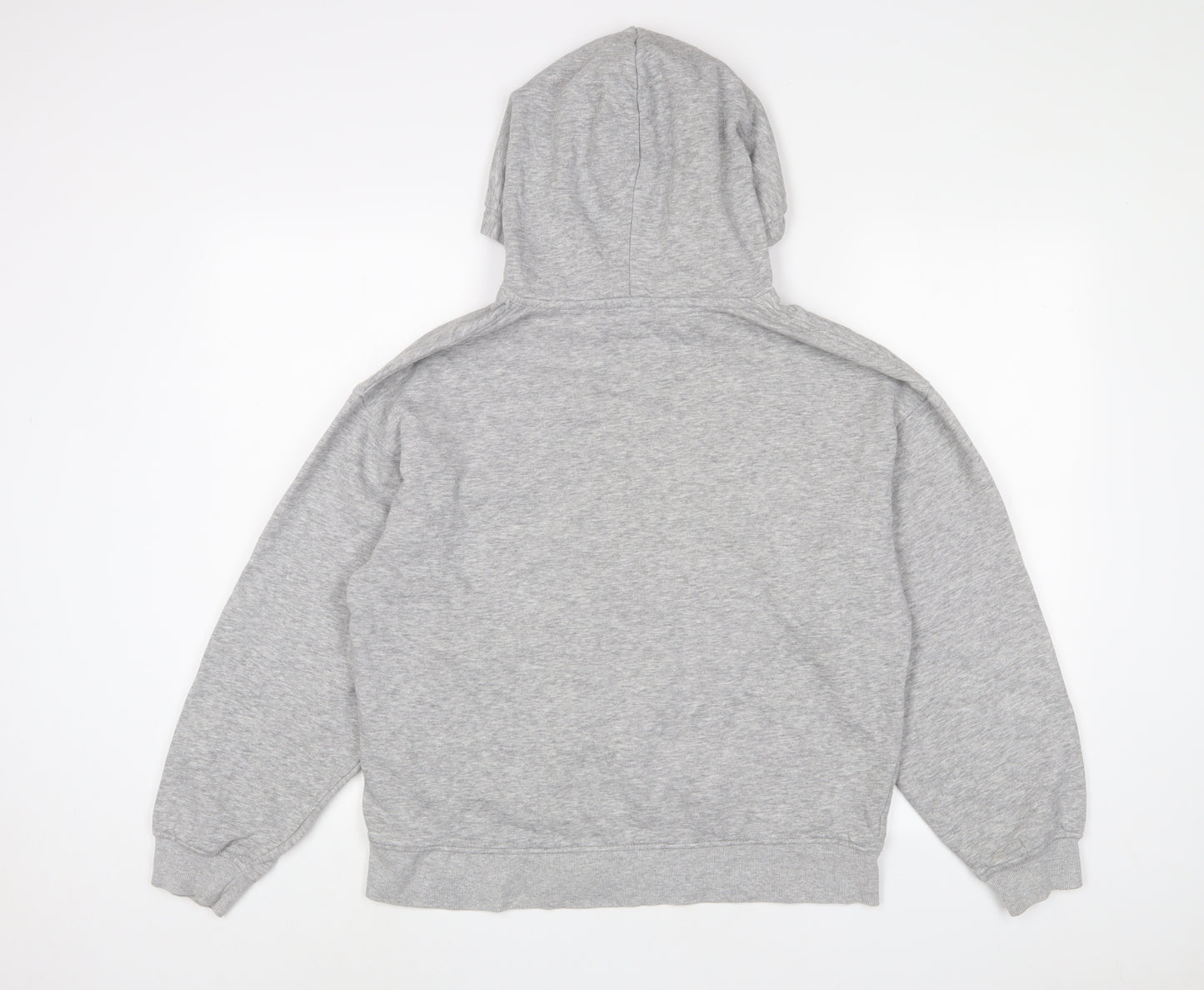 Zara Womens Grey Cotton Pullover Hoodie Size M Pullover