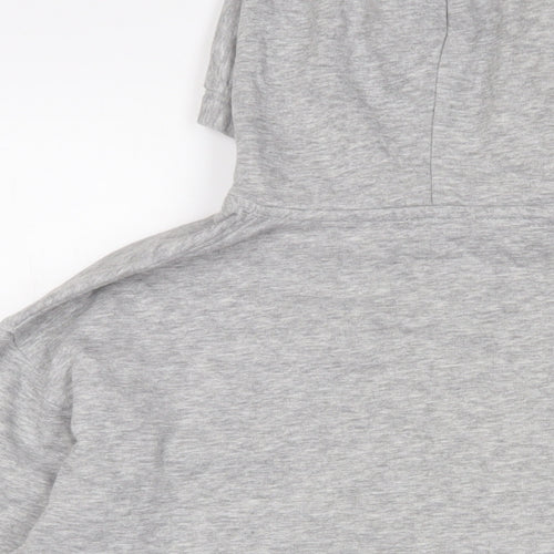 Zara Womens Grey Cotton Pullover Hoodie Size M Pullover
