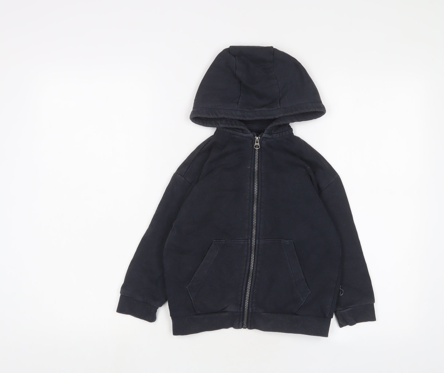 NEXT Boys Blue Cotton Full Zip Hoodie Size 6 Years Zip