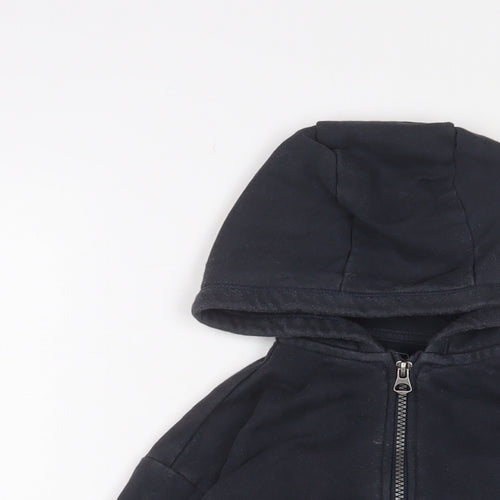 NEXT Boys Blue Cotton Full Zip Hoodie Size 6 Years Zip