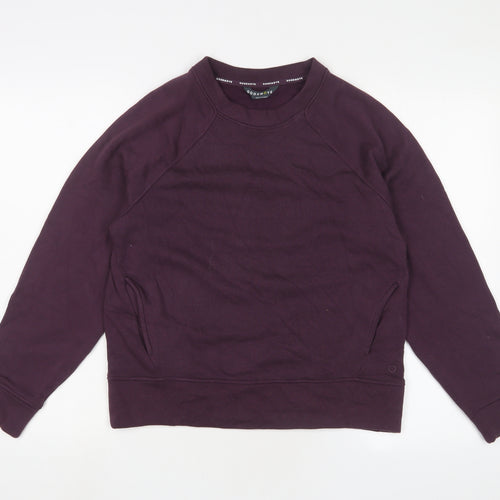 GOODMOVE Womens Purple Cotton Pullover Sweatshirt Size 8 Pullover