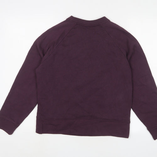 GOODMOVE Womens Purple Cotton Pullover Sweatshirt Size 8 Pullover