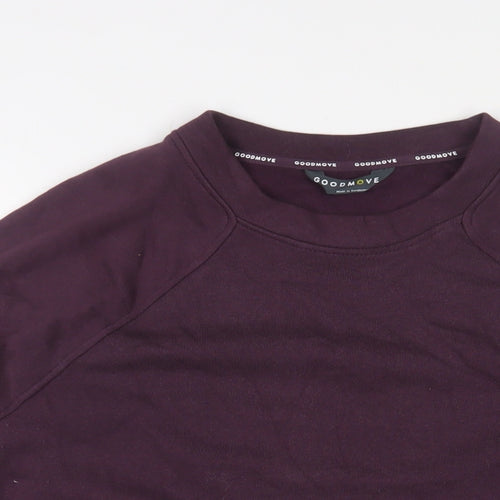 GOODMOVE Womens Purple Cotton Pullover Sweatshirt Size 8 Pullover