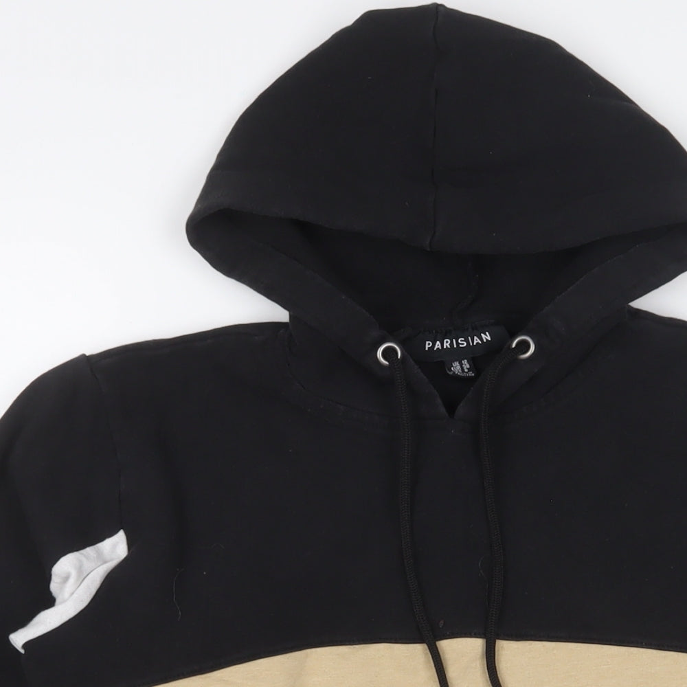 PARISIAN SIGNATURE Womens Multicoloured Striped Cotton Pullover Hoodie Size 10 Pullover