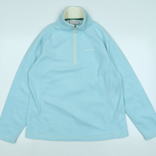 Damart Womens Blue Polyester Pullover Sweatshirt Size L Zip
