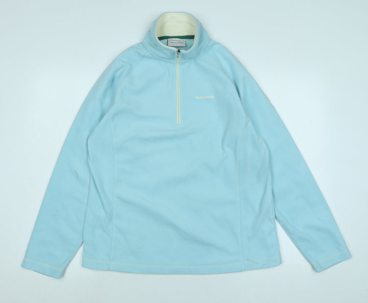 Damart Womens Blue Polyester Pullover Sweatshirt Size L Zip