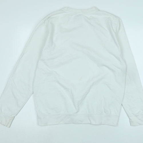Audere Couture Womens White Polyester Pullover Sweatshirt Size L