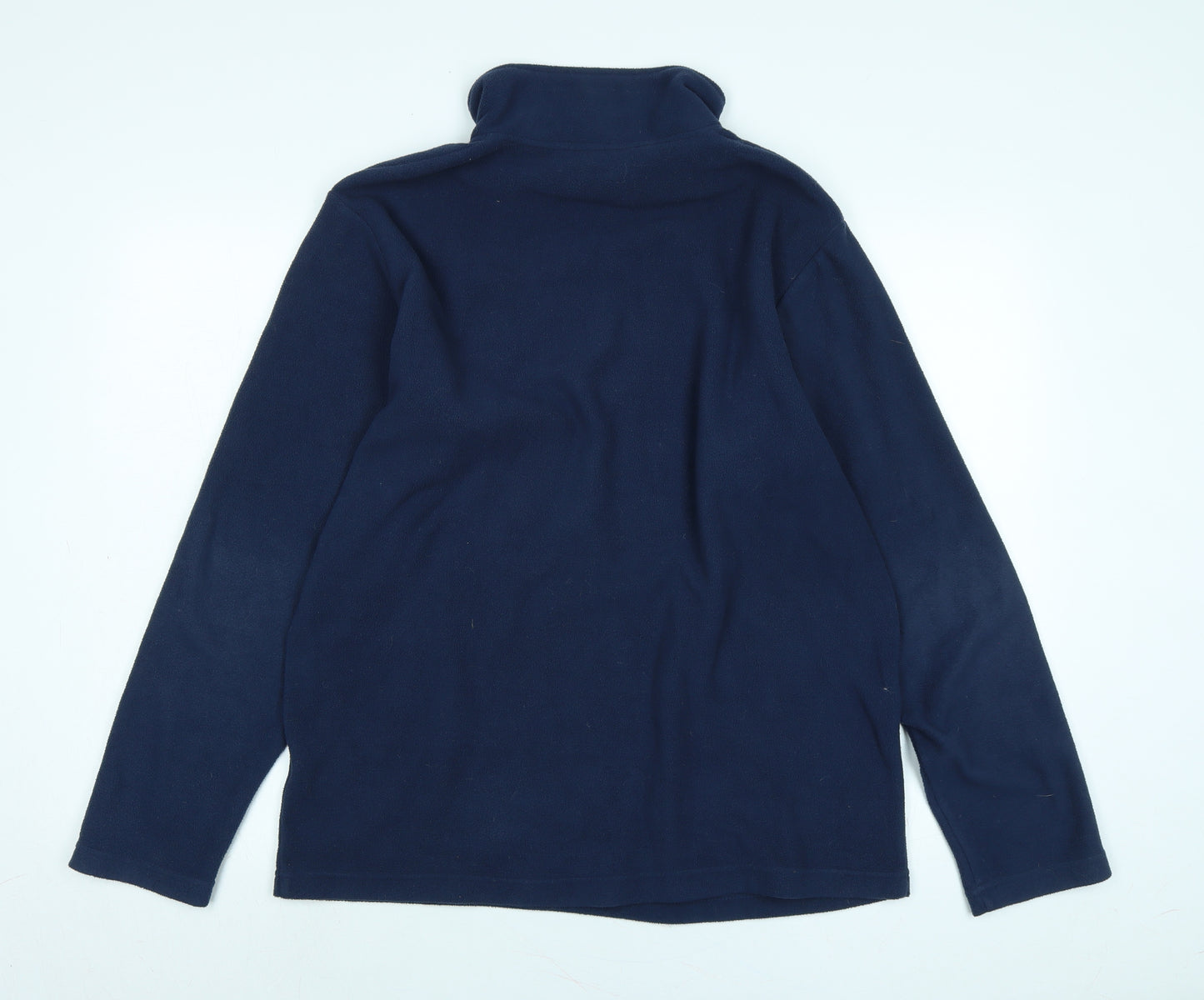 Freedom Trail Mens Blue Polyester Henley Sweatshirt Size M