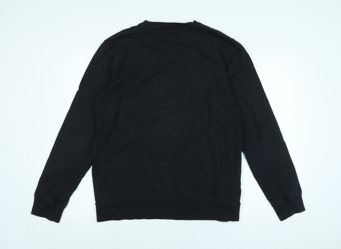 colourful standard Mens Black Polyester Pullover Sweatshirt Size L