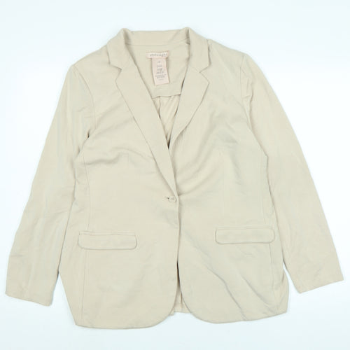Philosophy Womens Beige Jacket Size L Button