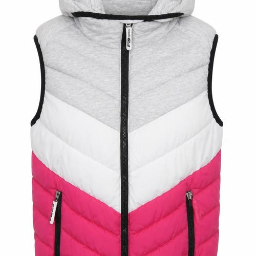 FB Sisters Womens Multicoloured Striped Gilet Waistcoat Size S Zip