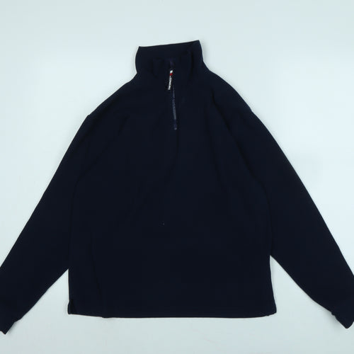 Tresspass Boys Blue Mock Neck Polyester Pullover Jumper Size 13-14 Years - Logo