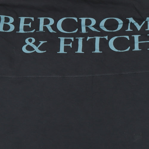 Abercrombie & Fitch Mens Grey Cotton T-Shirt Size M Crew Neck - Logo