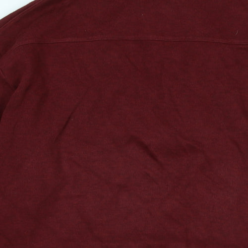 GANT Mens Red Mock Neck Cotton Pullover Jumper Size XL Long Sleeve - Logo