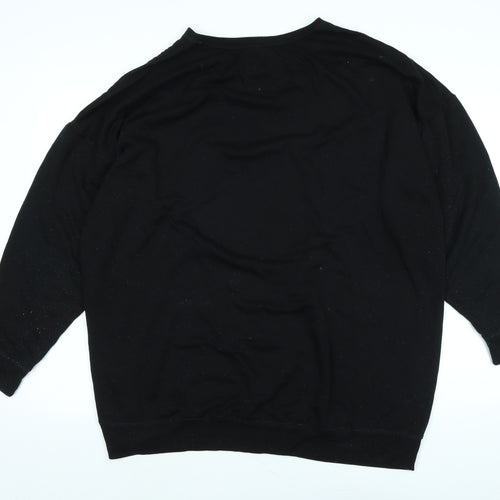 Disney Womens Black Polyester Pullover Sweatshirt Size L - Disney Film Expert