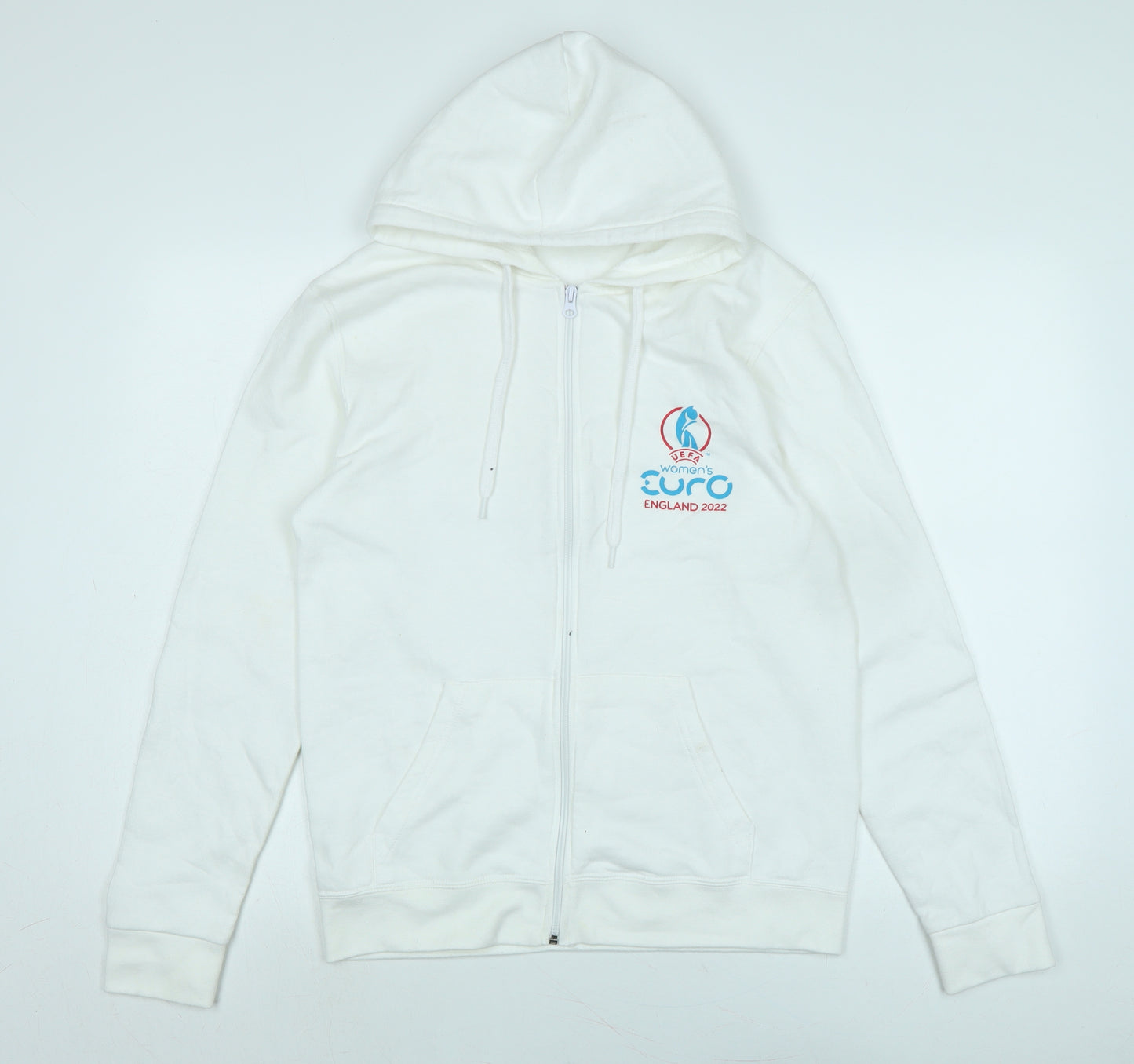UEFA Womens White Jacket Size S Zip - Women's Euro - England 2022