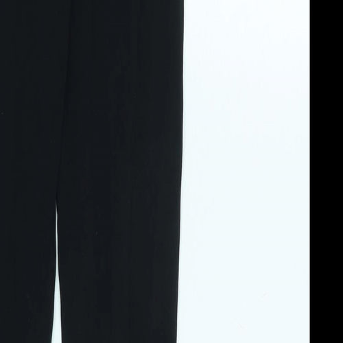 Marks and Spencer Girls Black Cotton Jogger Trousers Size 10-11 Years L22.5 in Regular