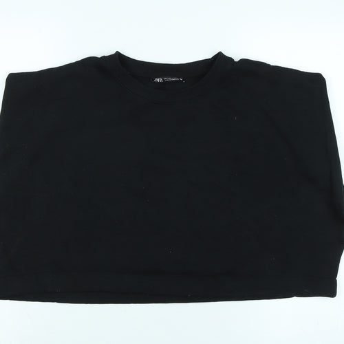 Zara Womens Blue Polyester Pullover Sweatshirt Size L