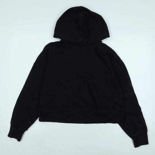 Zara Womens Black Polyester Pullover Hoodie Size S