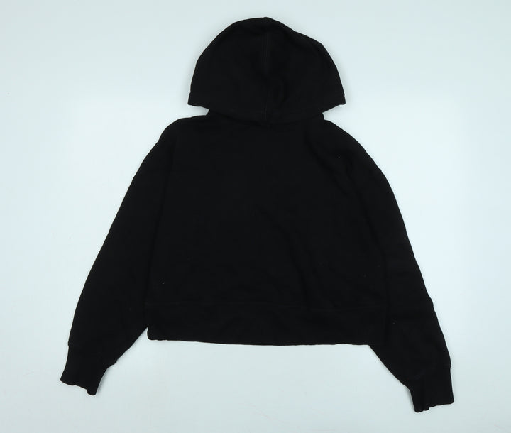 Zara Womens Black Polyester Pullover Hoodie Size S